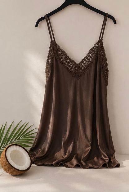 CAMISA LENCERA GIA CHOCOLATE