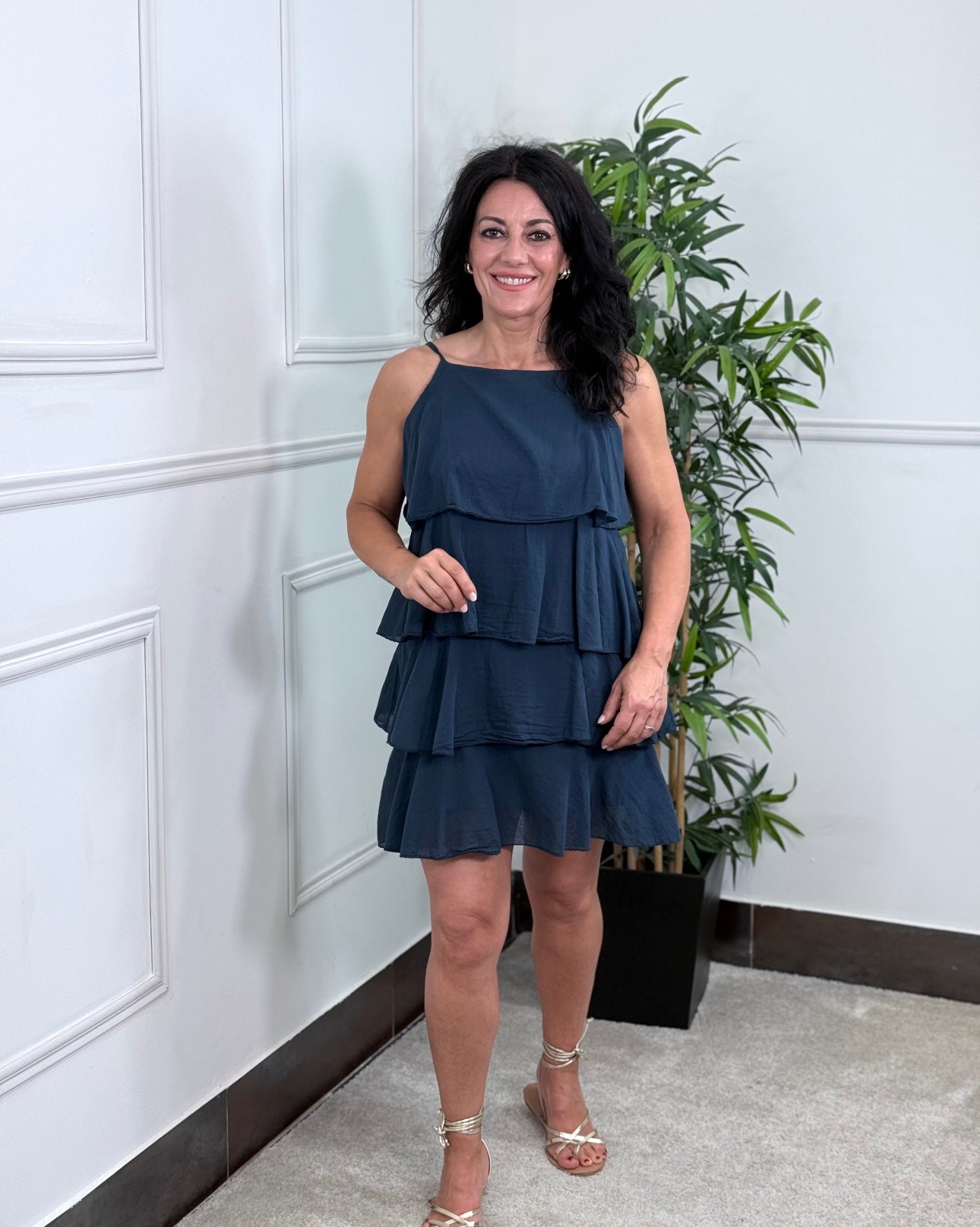 VESTIDO GRANADA AZUL MARINO