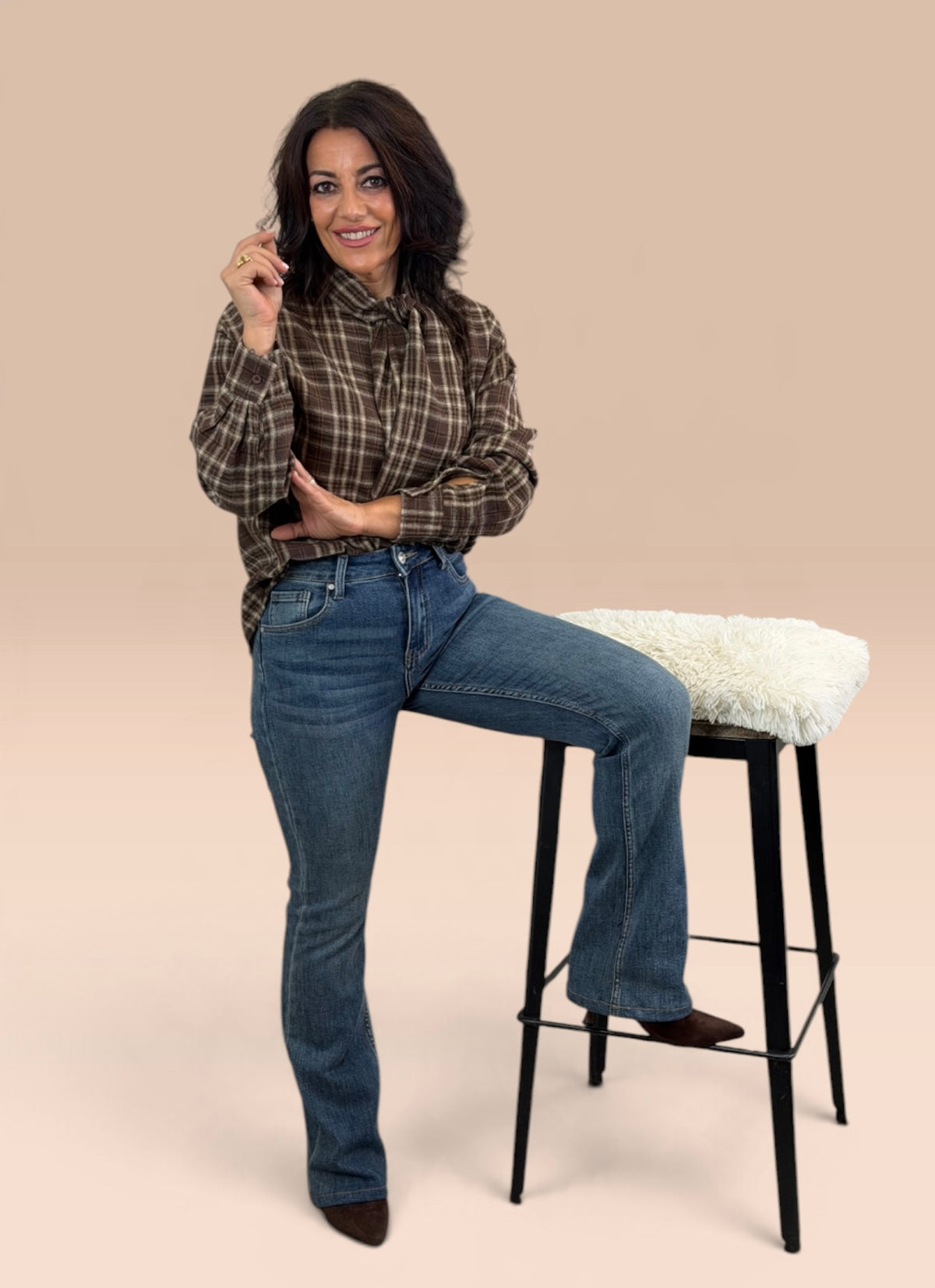 CAMISA LAZADA FRANELA CUADROS