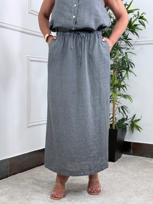 FALDA CAIRO GRIS