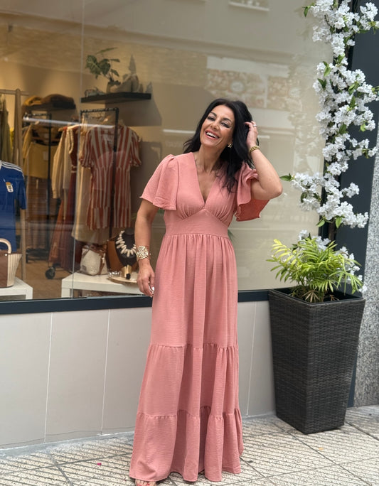 VESTIDO CRAIS ROSA EMPOLVADO