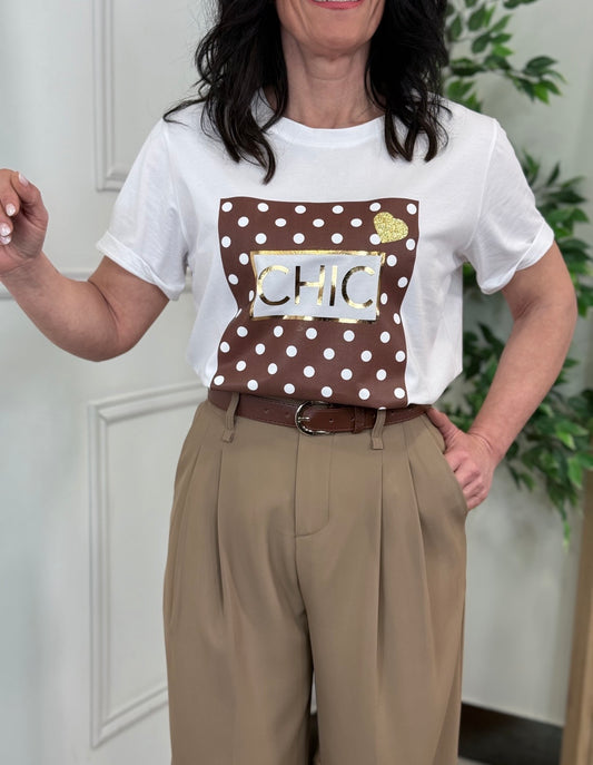 CAMISETA CHIC LUNARES