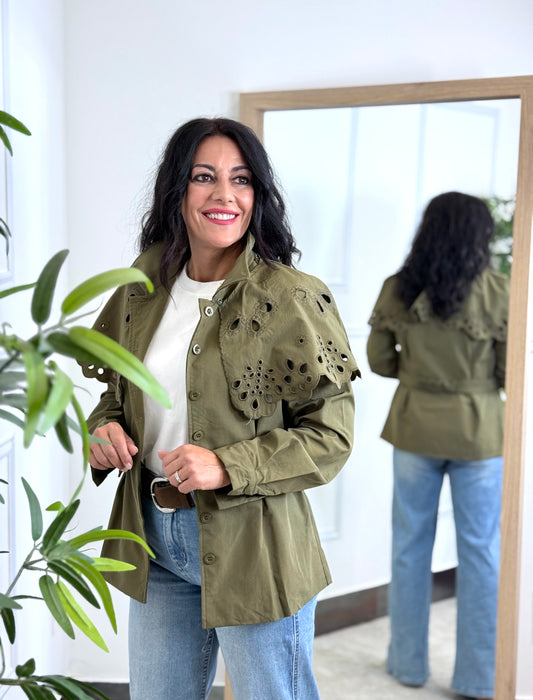 PARKA CAPA TROQUELADA KAKI