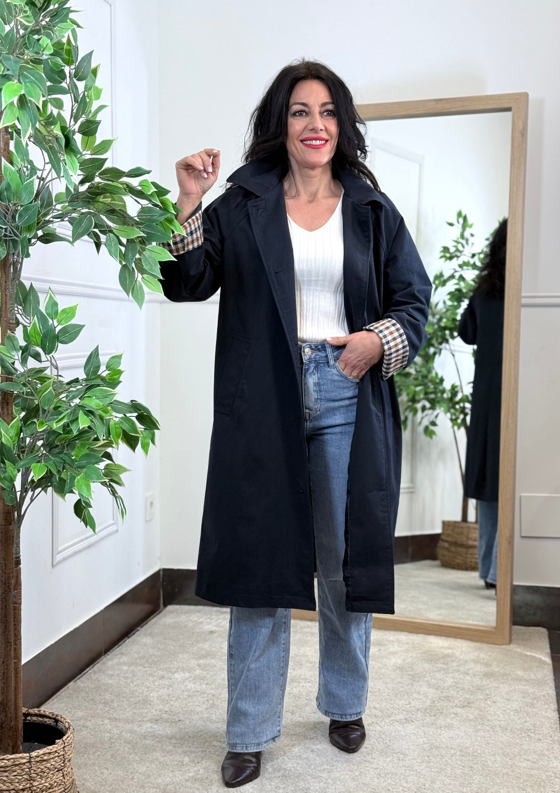 TRENCH SURY AZUL MARINO