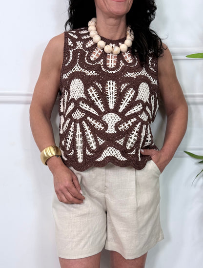 TOP CROCHET CHOCOLATE