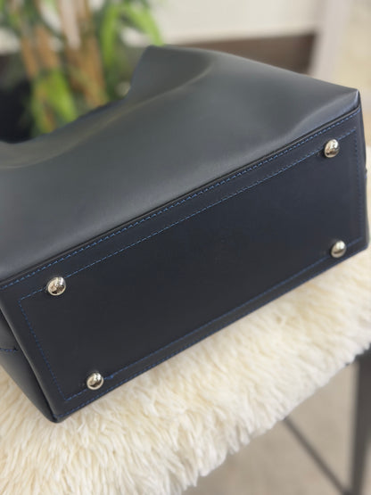 BOLSO CUBO PIEL MARINO