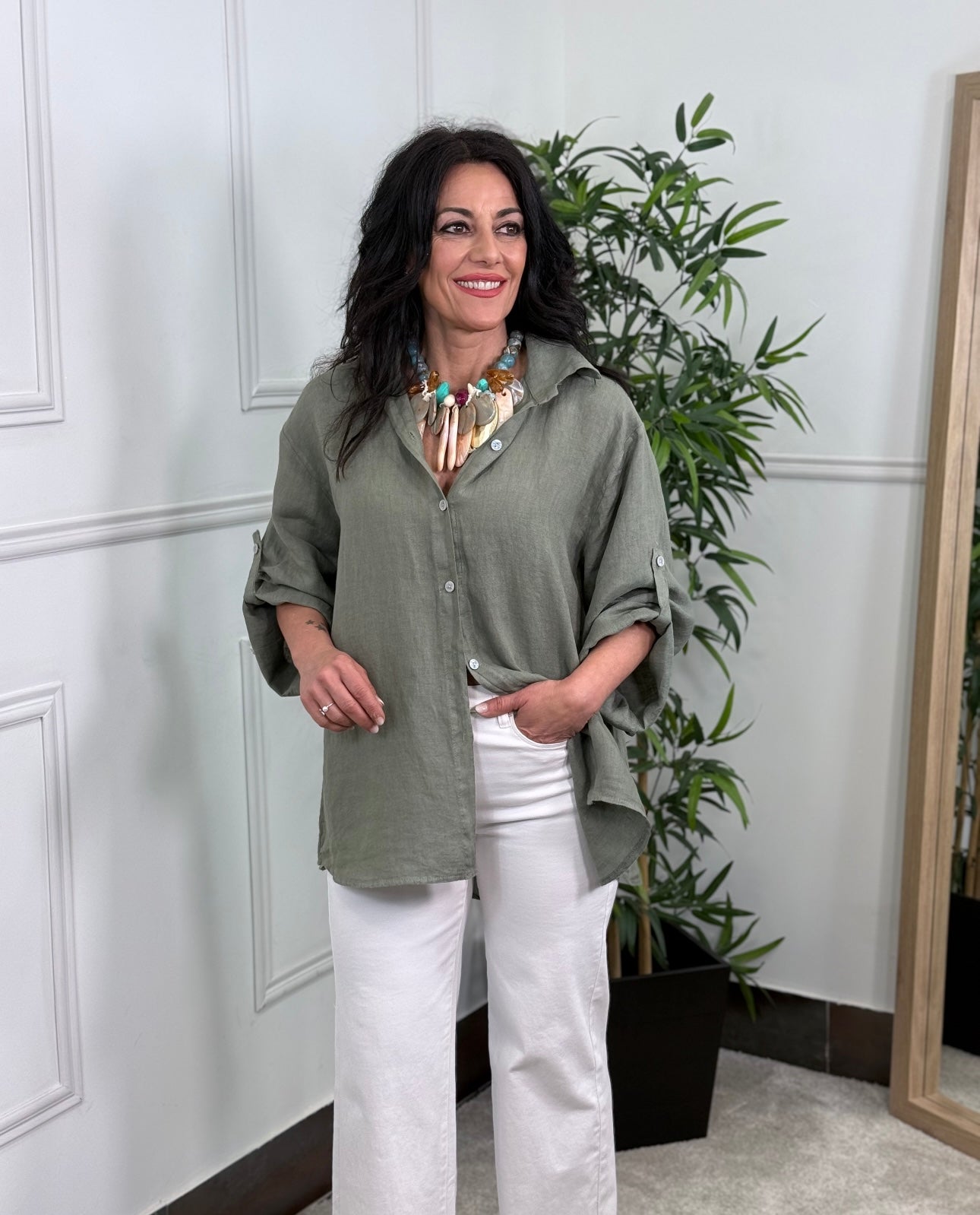 CAMISA LINO VERDE