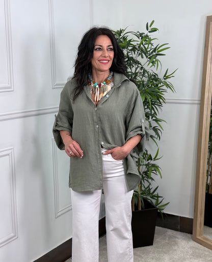 CAMISA LINO VERDE