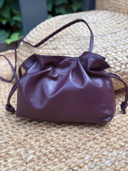 BOLSO LOVE PIEL  BURDEOS