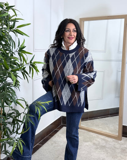 JERSEY ROMBOS MARINO