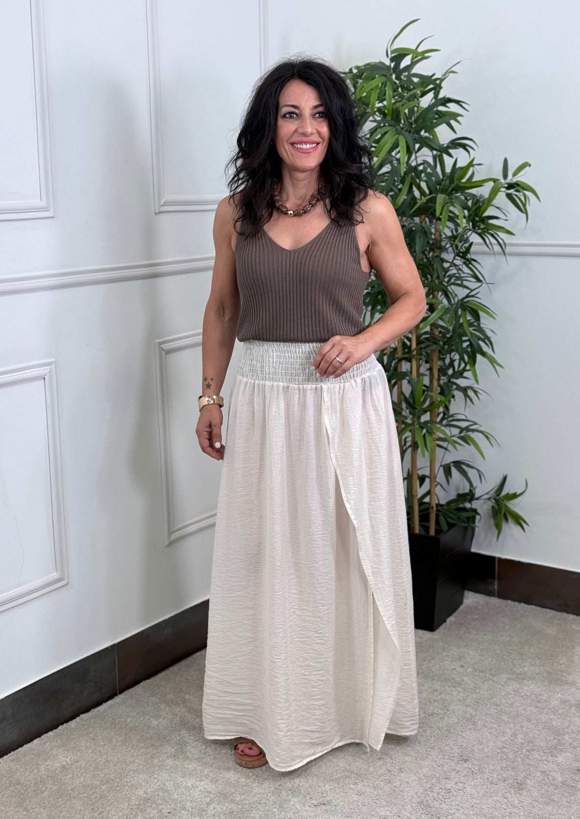 FALDA COCOA BEIGE