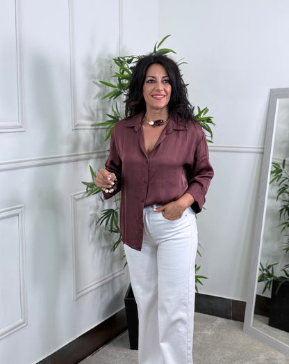 CAMISA ATELIER BURDEOS