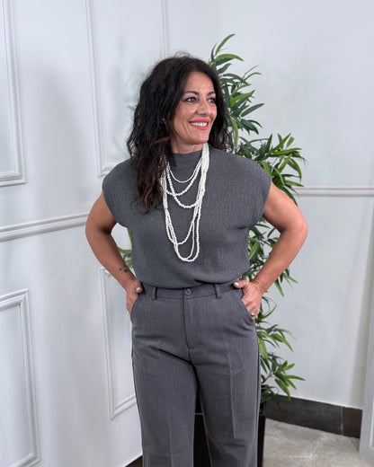 TOP TEXTURA GRIS