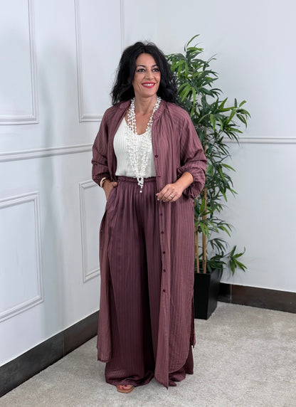 VESTIDO KIMONO CALIMA BURDEOS