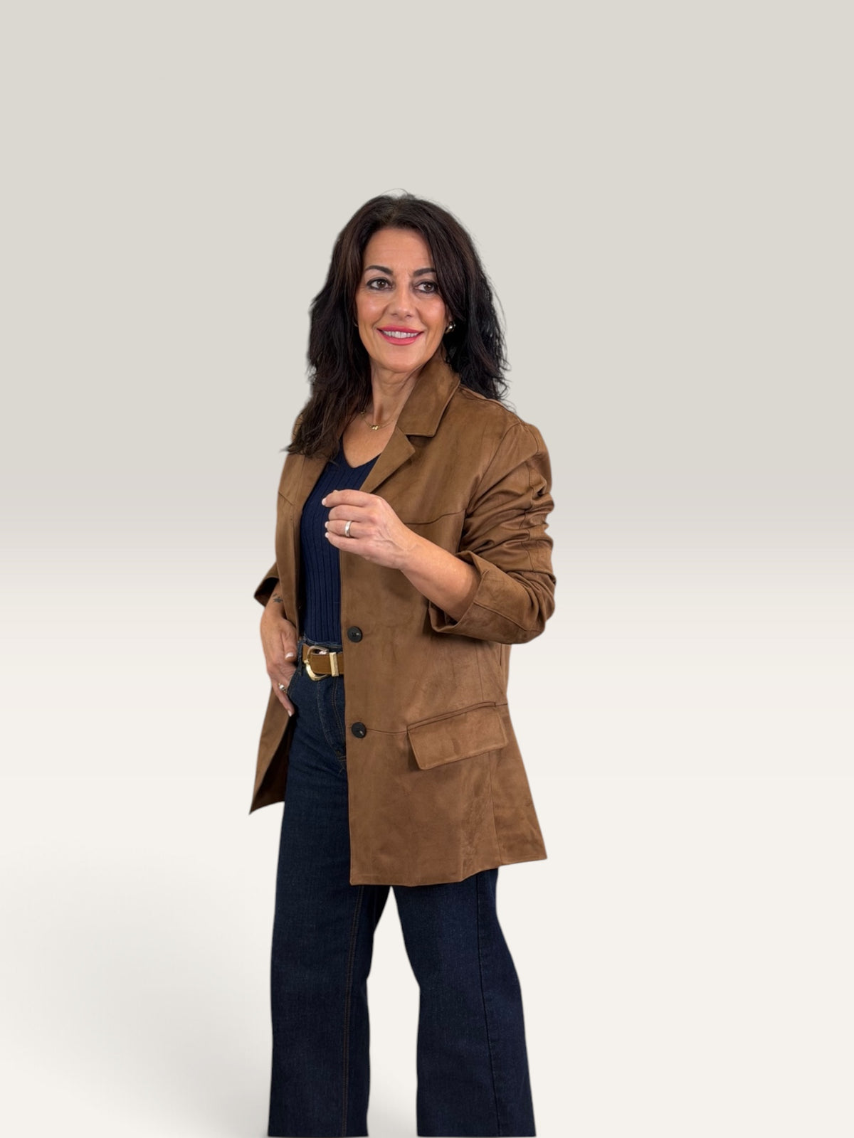 BLAZER EFECTO ANTE CAMEL