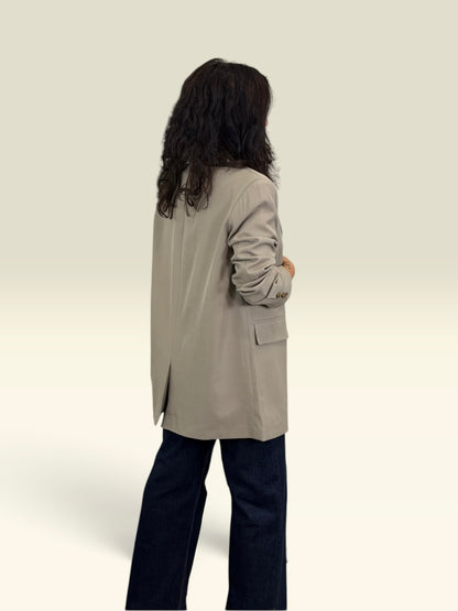 BLAZER NEW BOTON TAUPE