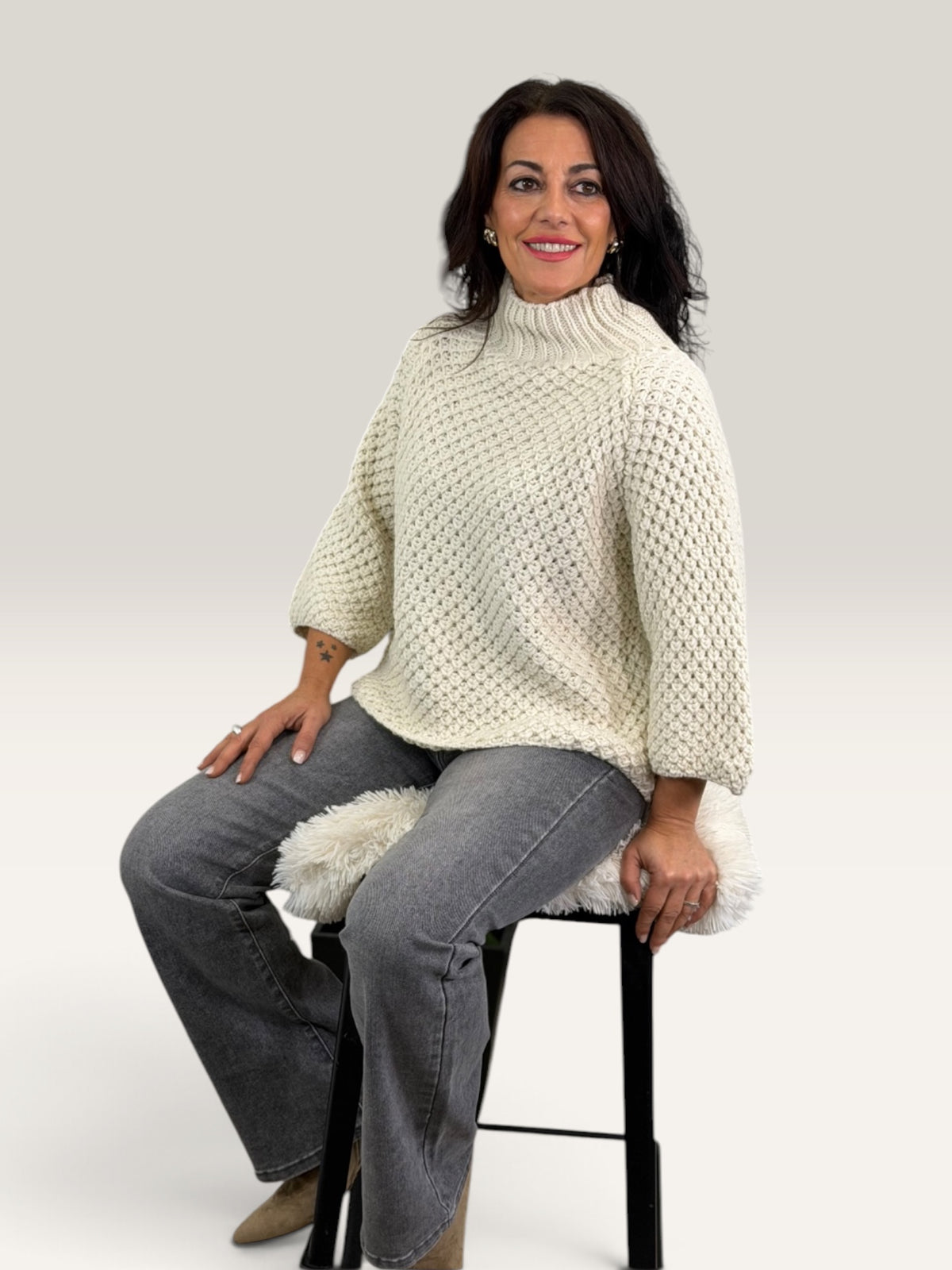 JERSEY PUNTO INGLÉS BEIGE