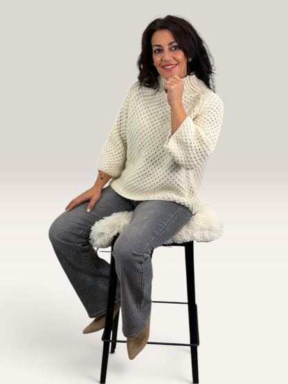 JERSEY PUNTO INGLÉS BEIGE